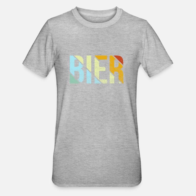 Bière rétro - T-shirt polycoton Unisexe - gris chiné
