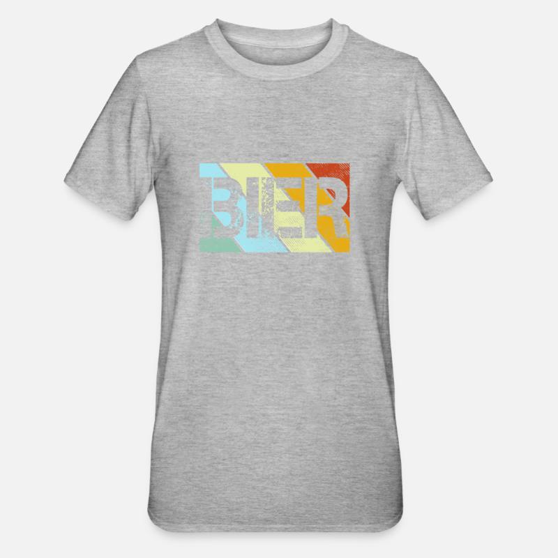 Bière Rétro - T-shirt polycoton Unisexe - gris chiné
