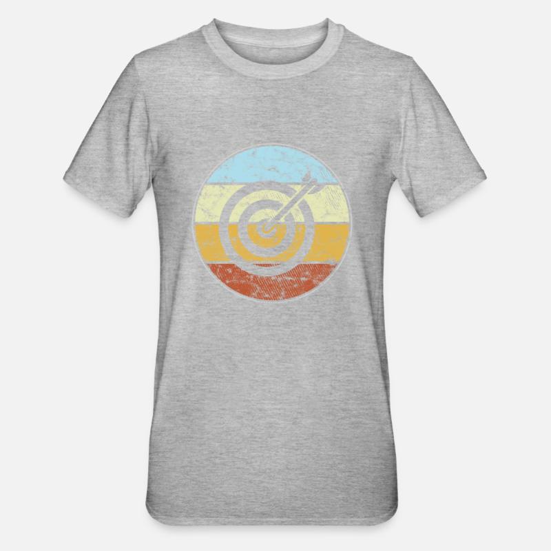 Fléchettes Rétro - T-shirt polycoton Unisexe - gris chiné