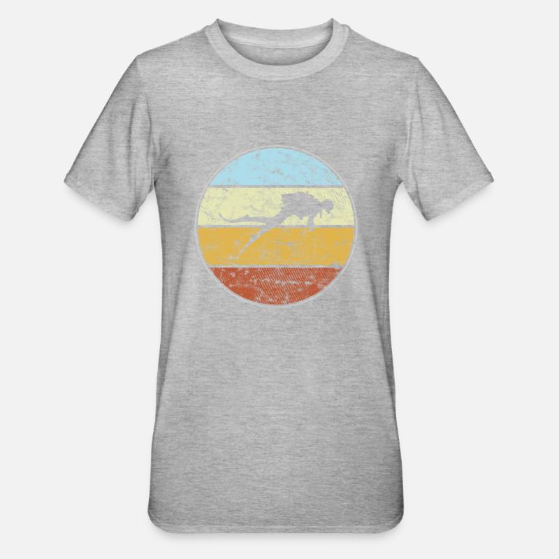 Plongée Rétro - T-shirt polycoton Unisexe - gris chiné