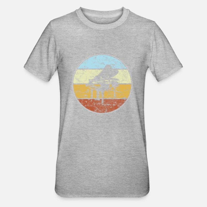 Piano Rétro - T-shirt polycoton Unisexe - gris chiné