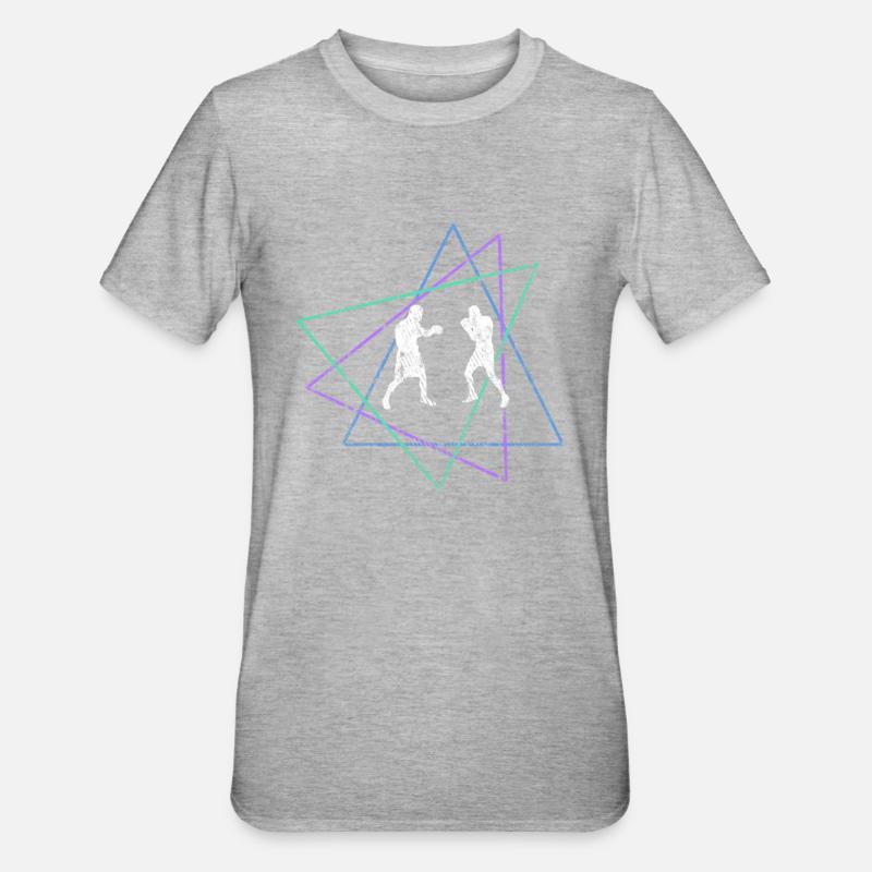 Boxe - T-shirt polycoton Unisexe - gris chiné