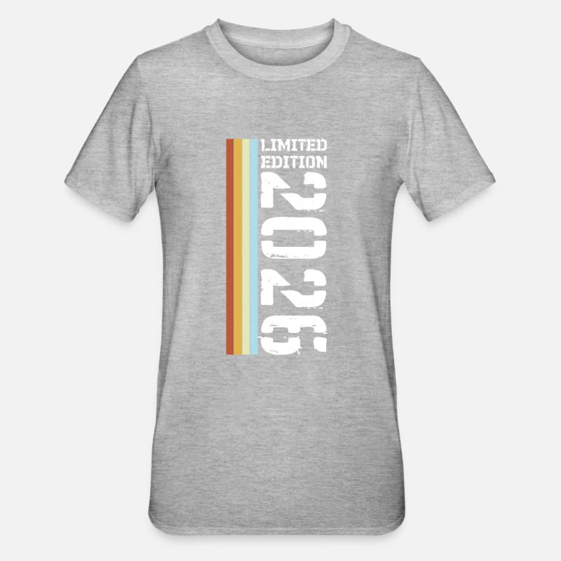 Édition Limitée Rétro 2026 - T-shirt polycoton Unisexe - gris chiné