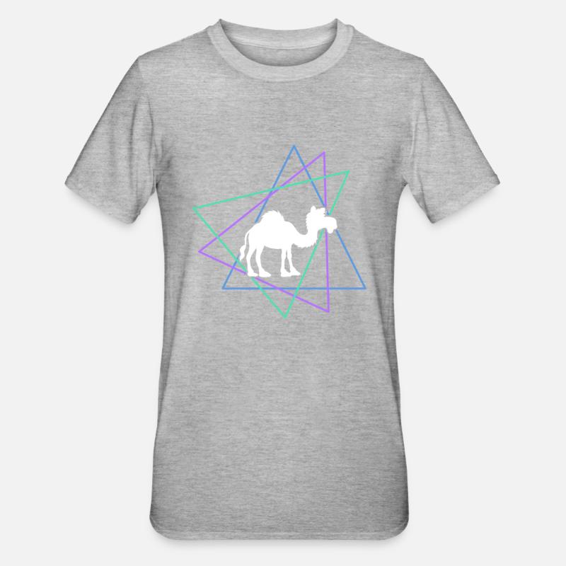 Dromedar - Unisex Polycotton T-Shirt - Grau meliert