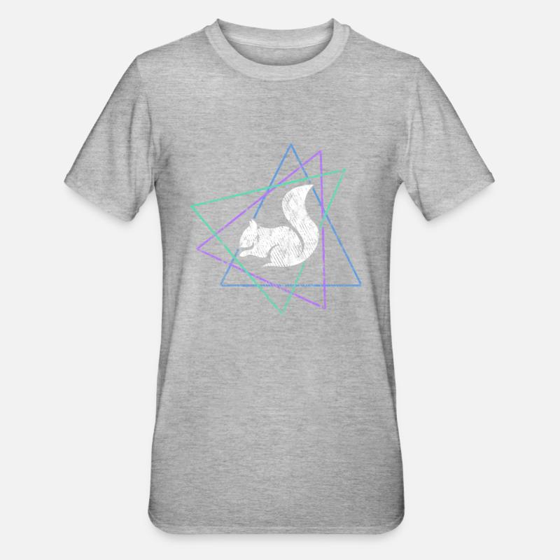 Eichhörnchen - Unisex Polycotton T-Shirt - Grau meliert