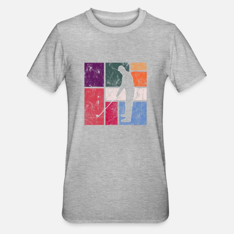 Golf - Unisex Polycotton T-Shirt - Grau meliert
