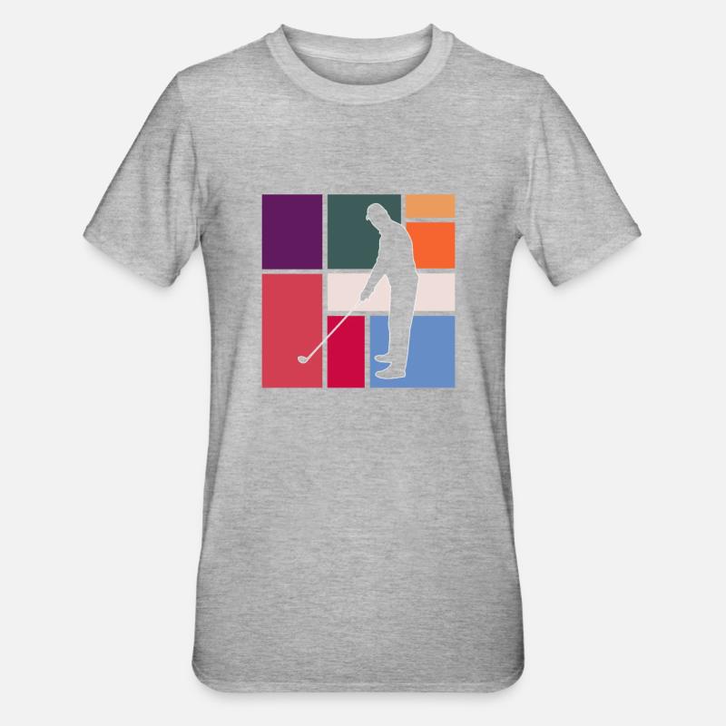 Golf - Unisex Polycotton T-Shirt - Grau meliert
