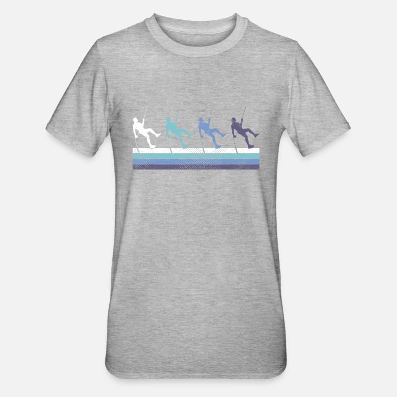 Klettern - Unisex Polycotton T-Shirt - Grau meliert