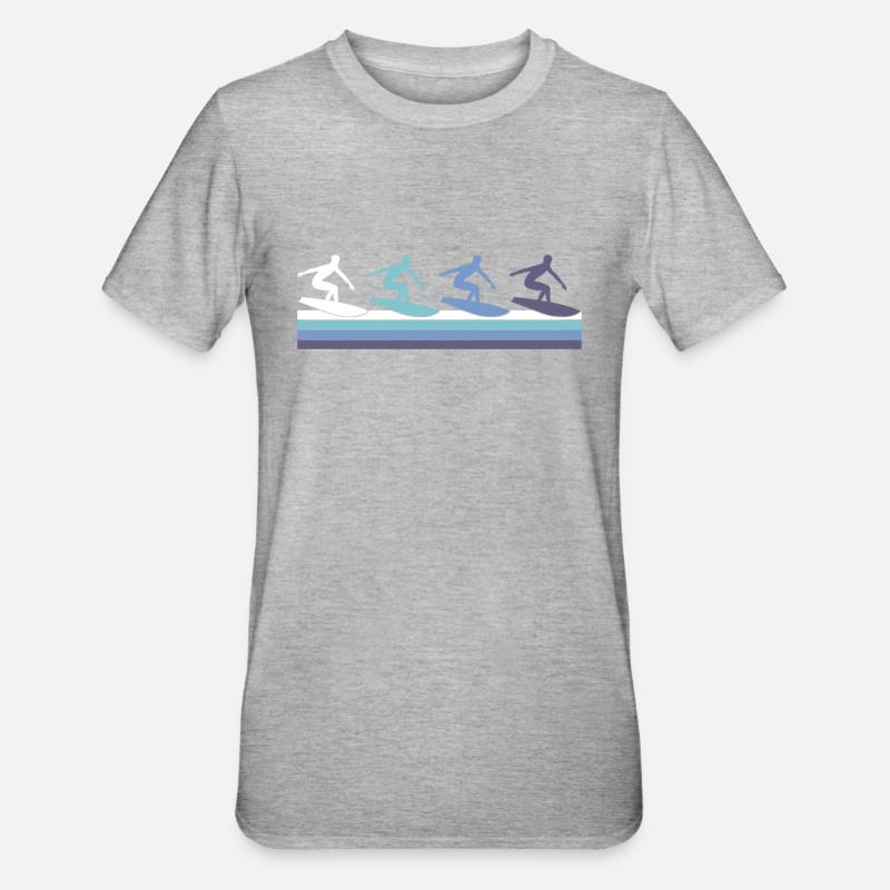 Surf - T-shirt polycoton Unisexe - gris chiné