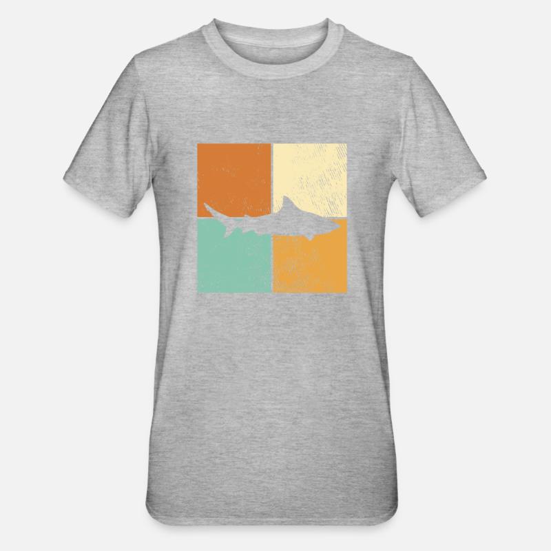 Requin - T-shirt polycoton Unisexe - gris chiné