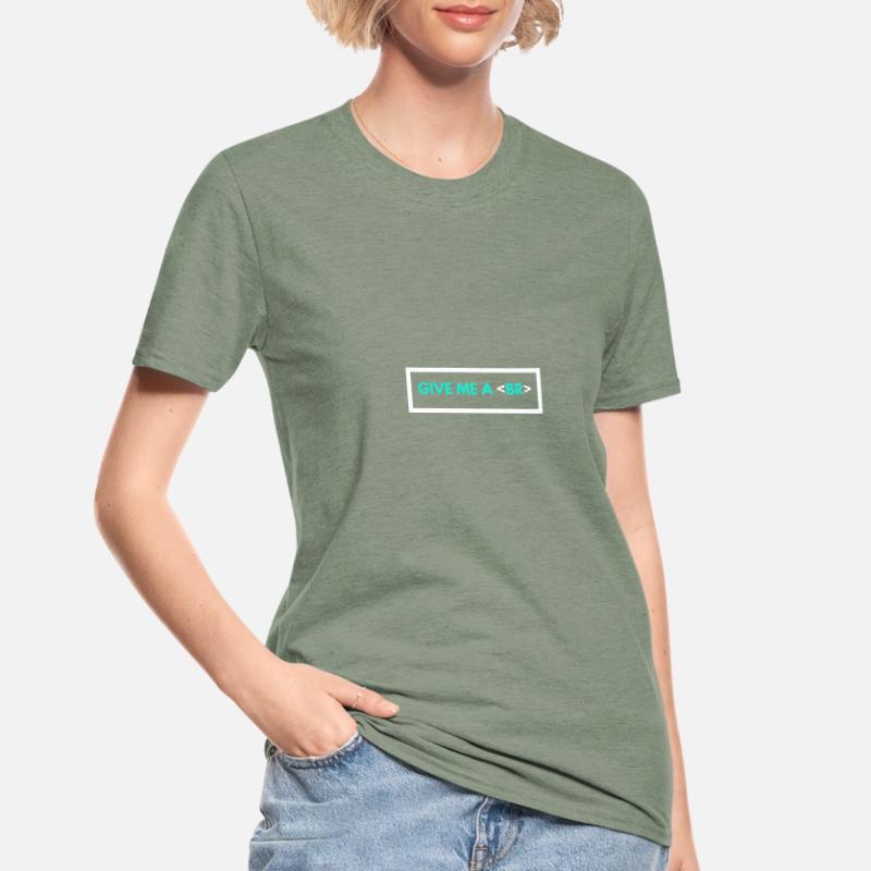 Coding Humor Funny Programmer Gift HTML Break Tag Unisex Polycotton T-Shirt