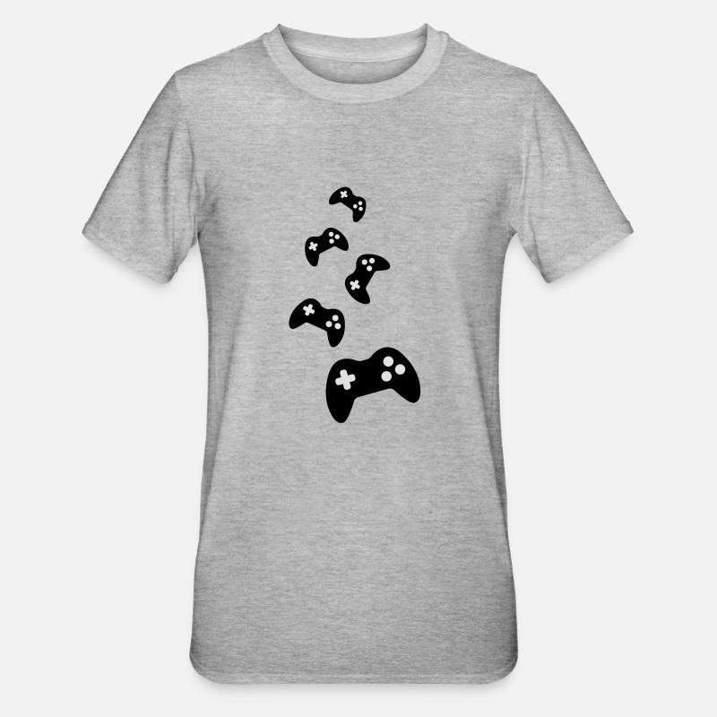 Controller Pads - Unisex Polycotton T-Shirt - Grau meliert