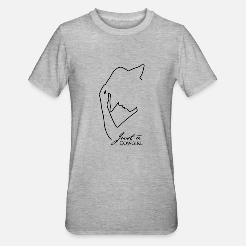 JaC's Silouette - Unisex Polycotton T-Shirt - Grau meliert