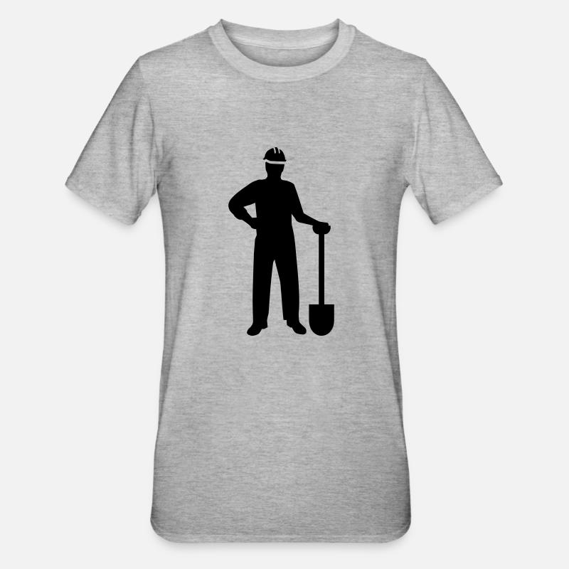 Construction worker - Unisex Polycotton T-Shirt - heather grey