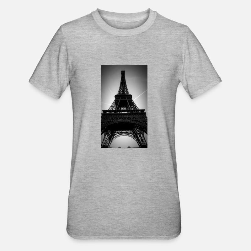 Eifelturm Paris / tour Eiffel - Unisex Polycotton T-Shirt - Grau meliert