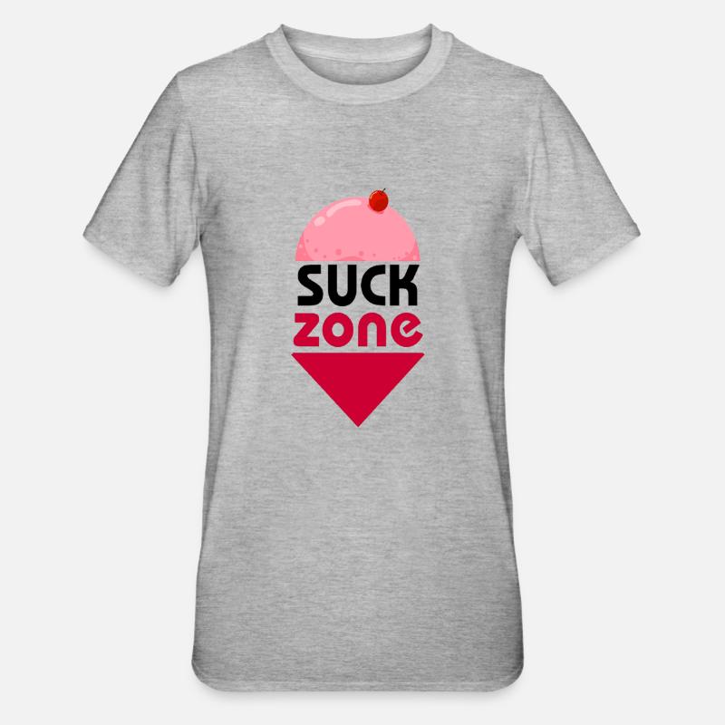 SUCK ZONE - T-shirt polycoton Unisexe - gris chiné