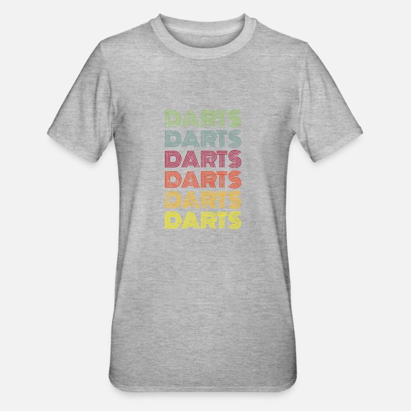 Fléchettes Rétro - T-shirt polycoton Unisexe - gris chiné