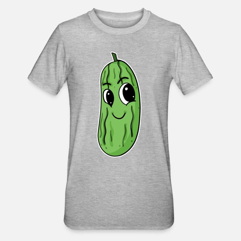 Motif de concombre - T-shirt polycoton Unisexe - gris chiné