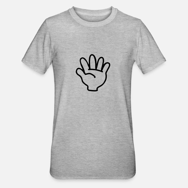 La main de l'enfant - T-shirt polycoton Unisexe - gris chiné