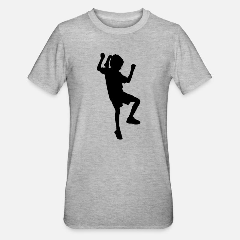 Grimpeuse – Bloc amusant - T-shirt polycoton Unisexe - gris chiné