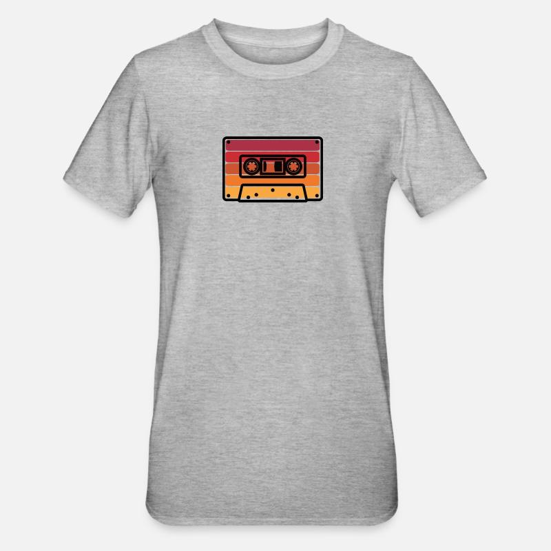 Retro cassette - T-shirt polycoton Unisexe - gris chiné