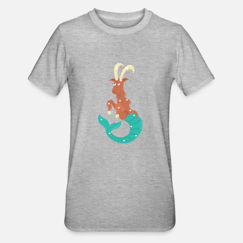Steinbock Sternzeichen - Unisex Polycotton T-Shirt - Grau meliert