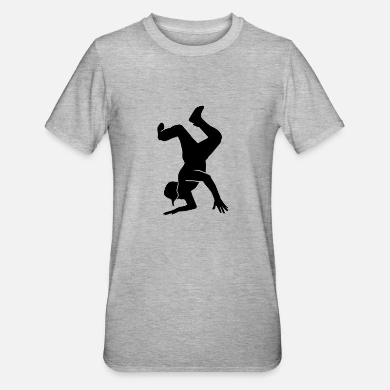 Breakdance - T-shirt polycoton Unisexe - gris chiné