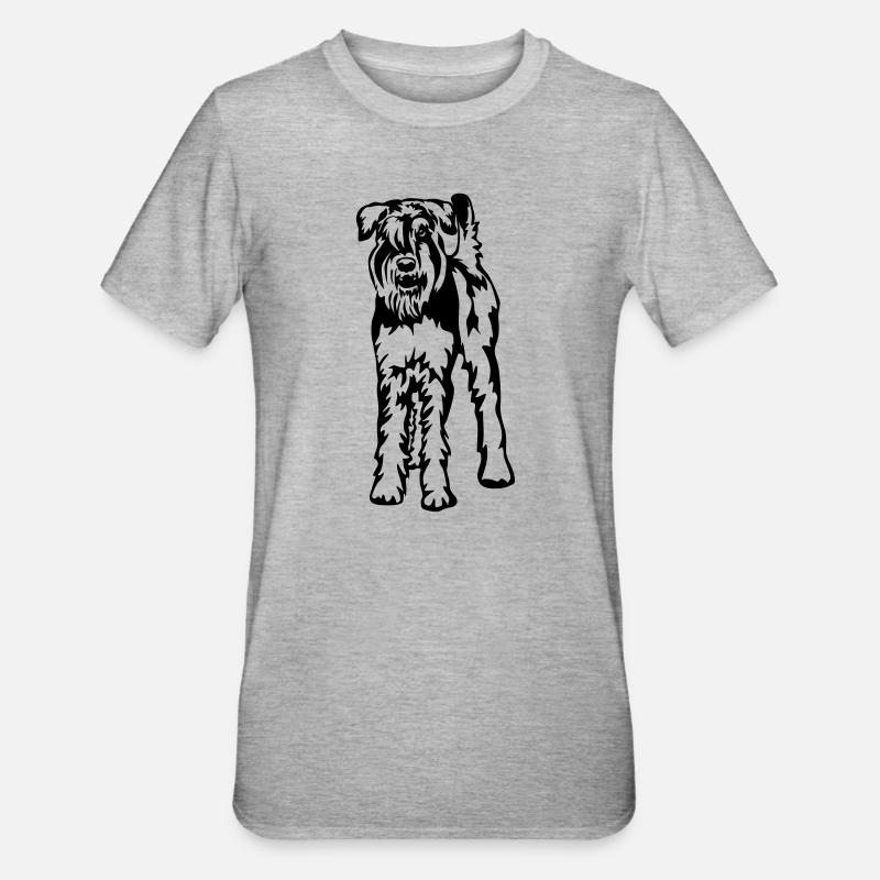 Schnauzer géant - T-shirt polycoton Unisexe - gris chiné