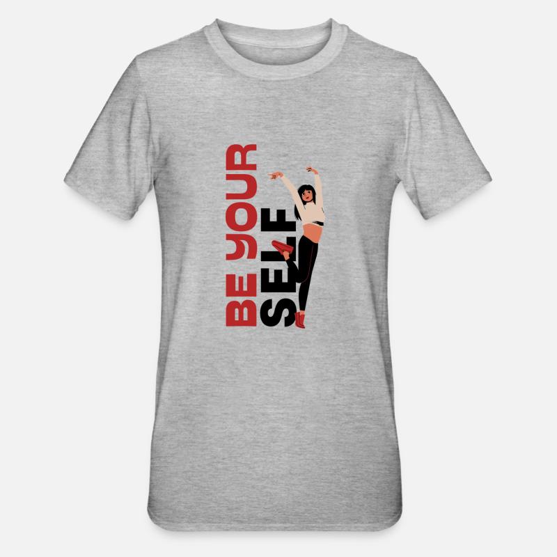 SEI DU SELBST - Unisex Polycotton T-Shirt - Grau meliert