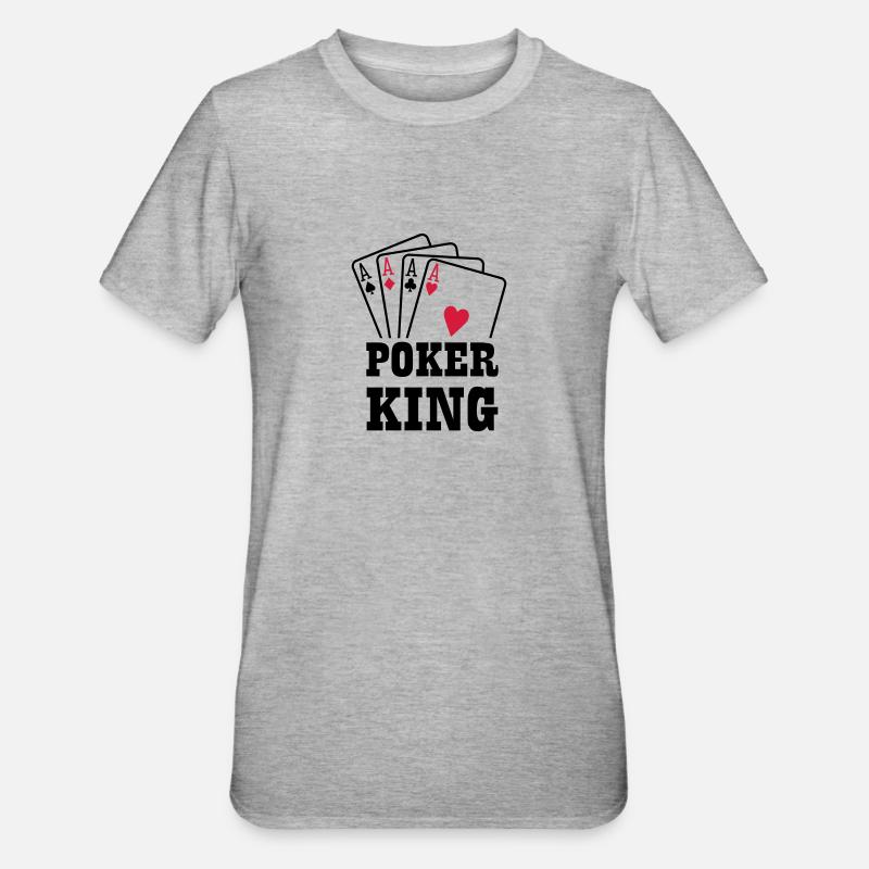 Poker king - T-shirt polycoton Unisexe - gris chiné