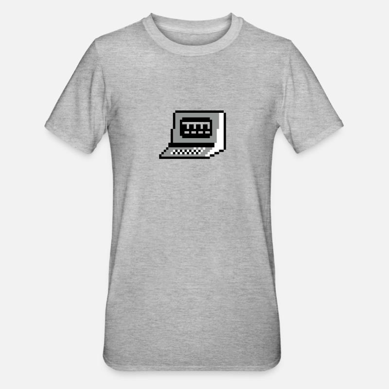 pixelComputer - Unisex Polycotton T-Shirt - Grau meliert