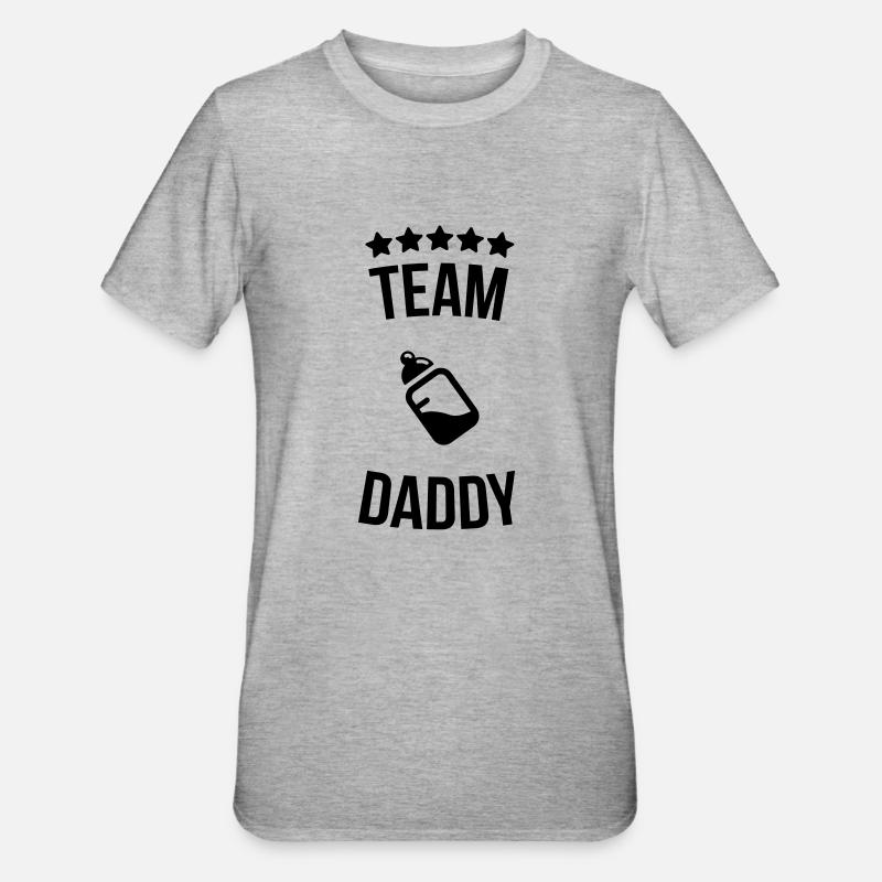 Team Daddy Daddy father bottle milk - Unisex Polycotton T-Shirt - heather grey