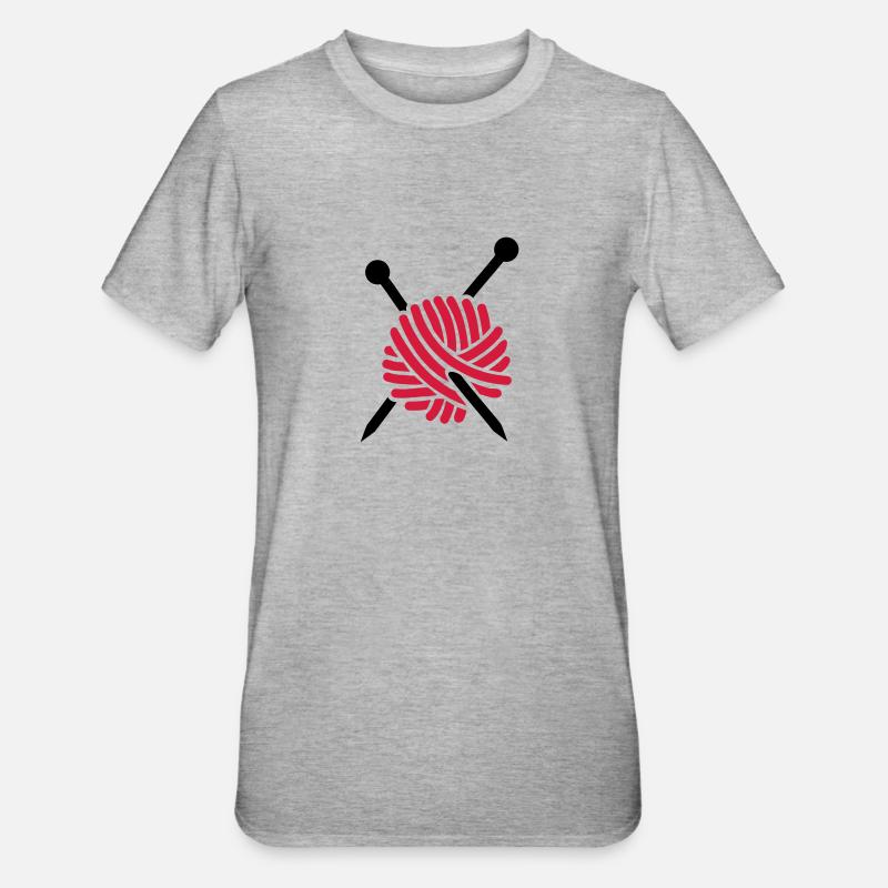 Stricken - Unisex Polycotton T-Shirt - Grau meliert