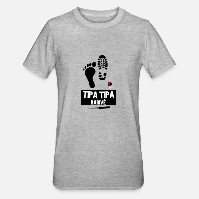 TIPA TIPA narivé - T-shirt polycoton Unisexe - gris chiné