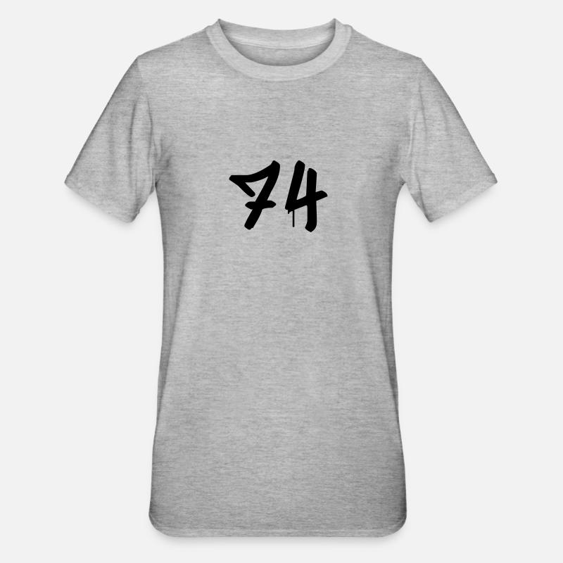 Graffiti: 74 - T-shirt polycoton Unisexe - gris chiné
