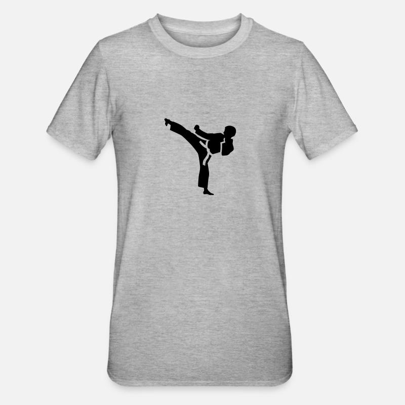 Karate - T-shirt polycoton Unisexe - gris chiné