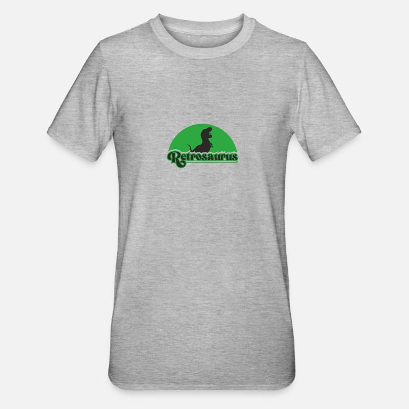Retrosaurus oh - Unisex Polycotton T-Shirt - Grau meliert