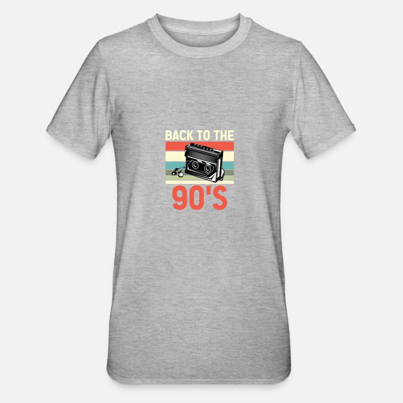 Walkman tilbage til 90'erne – Gaveidé - Unisex polycotton T-shirt - grå meleret