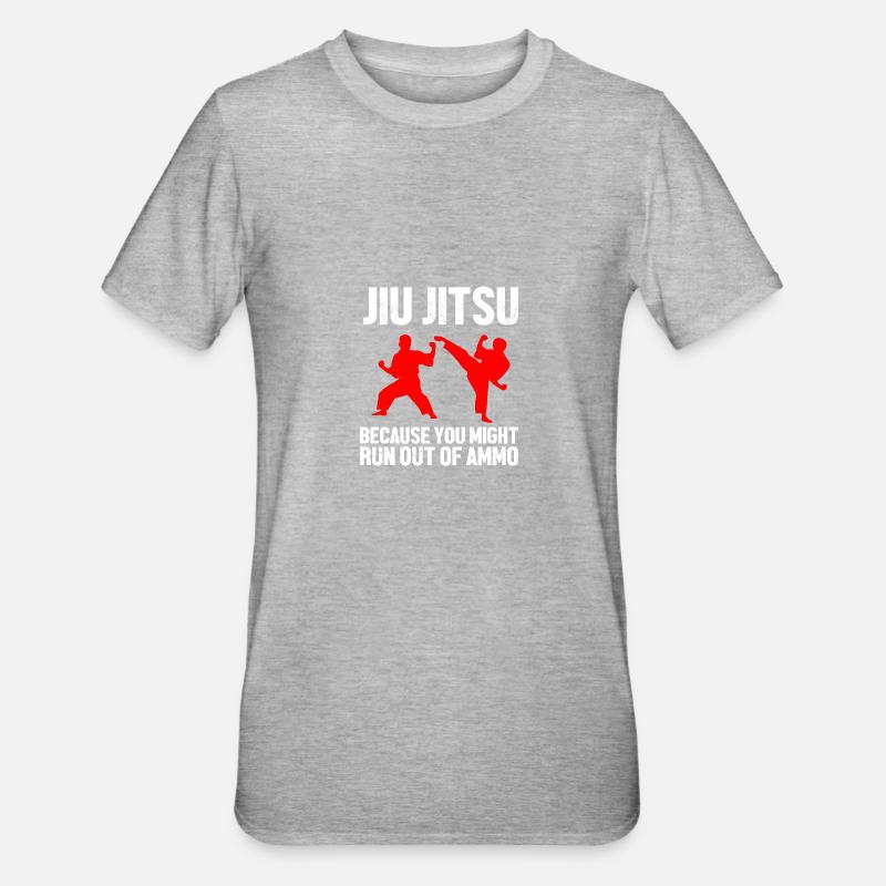 Jiu Jitsu Autodéfense - T-shirt polycoton Unisexe - gris chiné