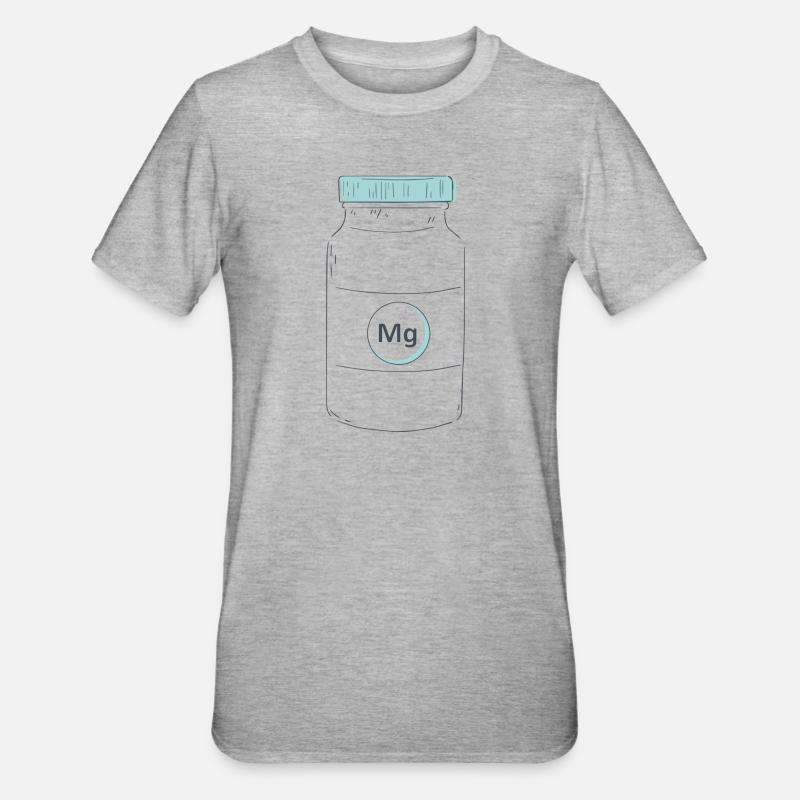 Complément alimentaire protéine de magnésium - T-shirt polycoton Unisexe - gris chiné