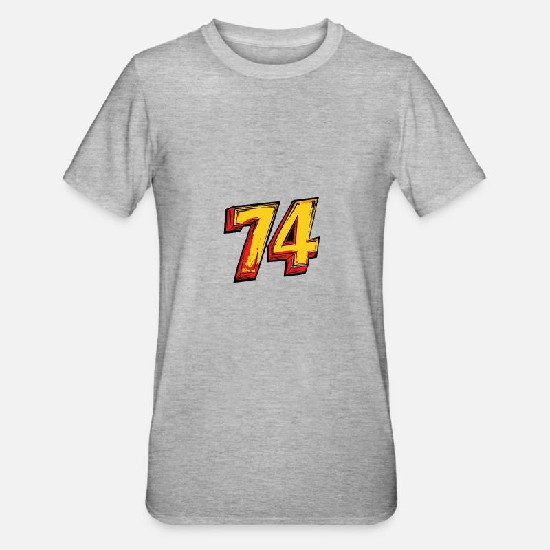 74 Number Comic - Unisex Polycotton T-Shirt - heather grey