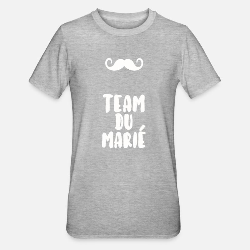 Team du marié - T-shirt polycoton Unisexe - gris chiné