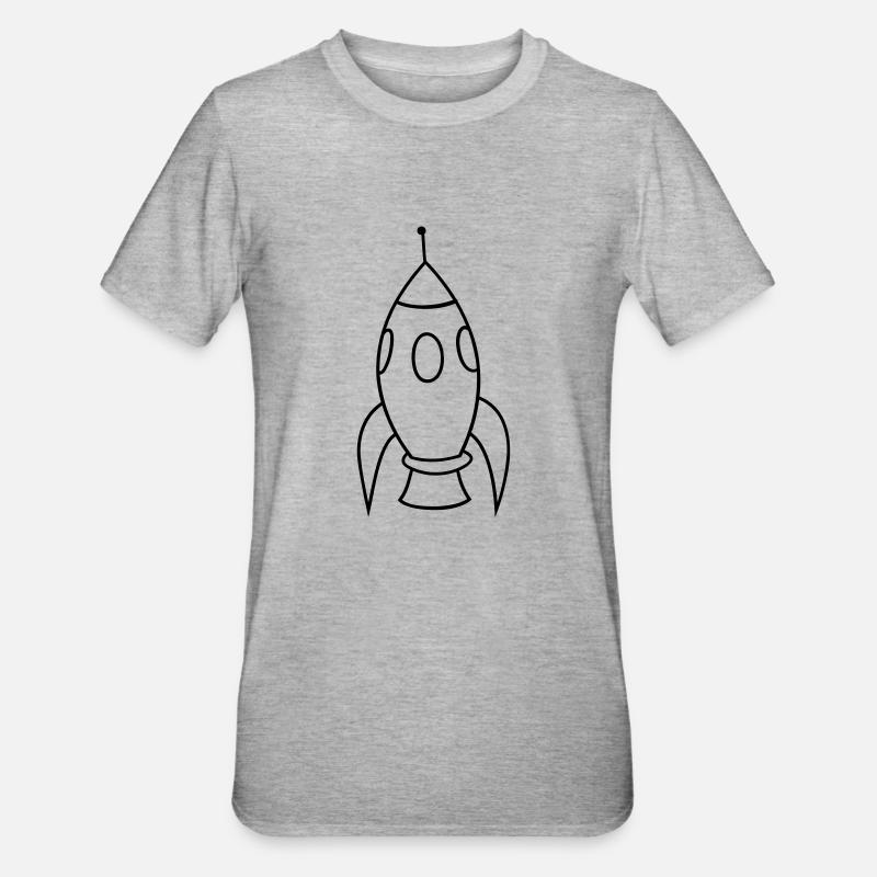 Fusée - T-shirt polycoton Unisexe - gris chiné