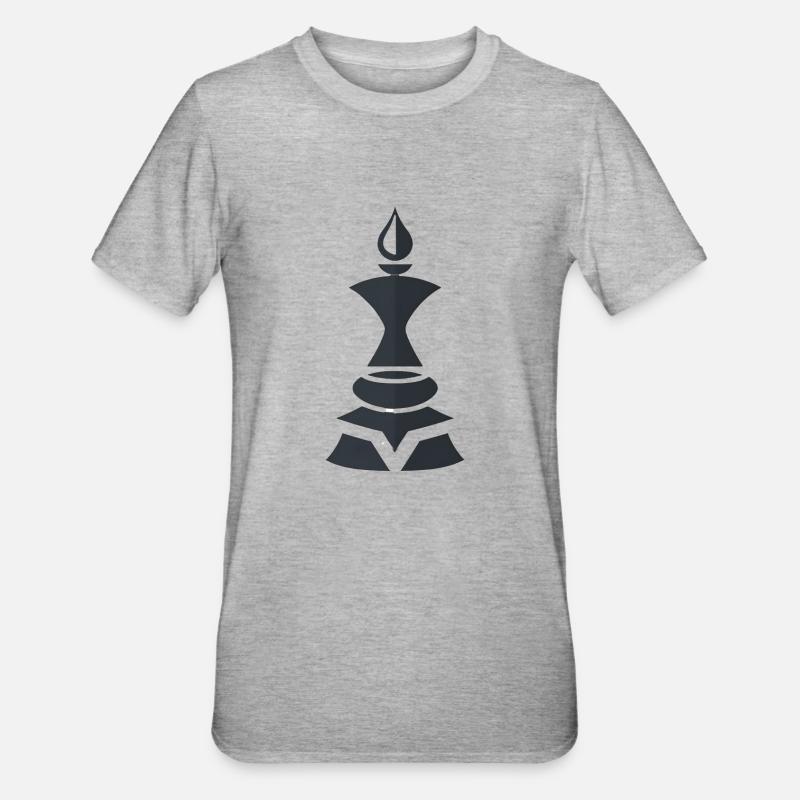 Chess Läufer - Unisex Polycotton T-Shirt - Grau meliert