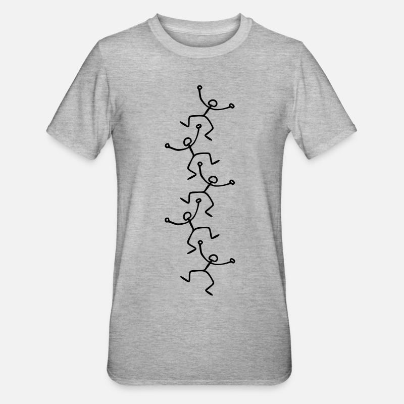 Figuren / figures - Unisex Polycotton T-Shirt - Grau meliert
