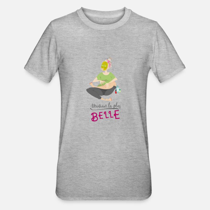 Die schönste Mutter - Unisex Polycotton T-Shirt - Grau meliert