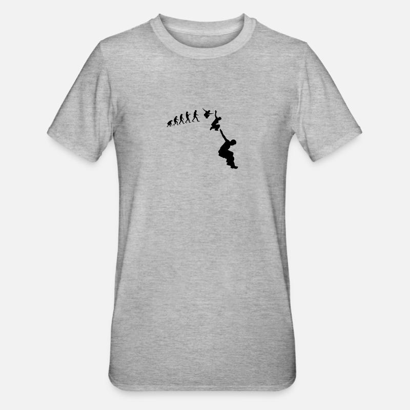 Evolution Parkour Extremsport - Unisex Polycotton T-Shirt - Grau meliert