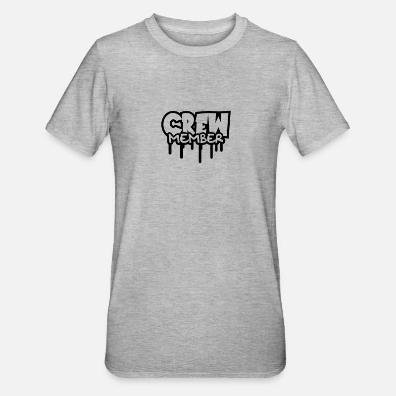Crew Member Logo-Design - T-shirt polycoton Unisexe - gris chiné