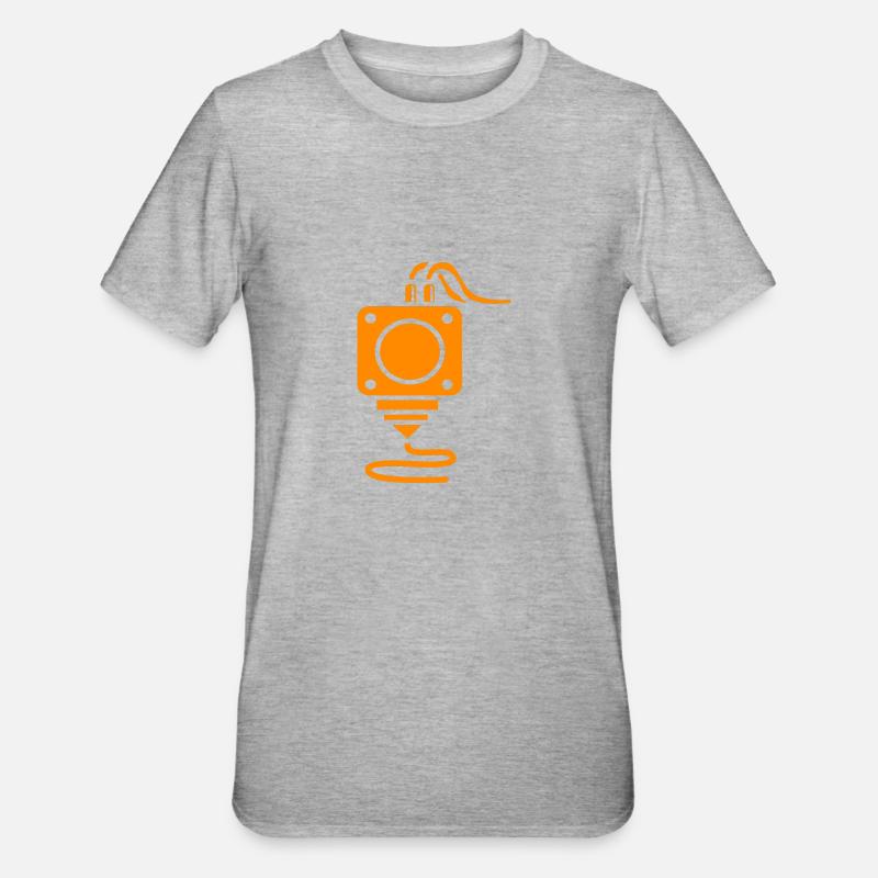 Impression 3D - T-shirt polycoton Unisexe - gris chiné