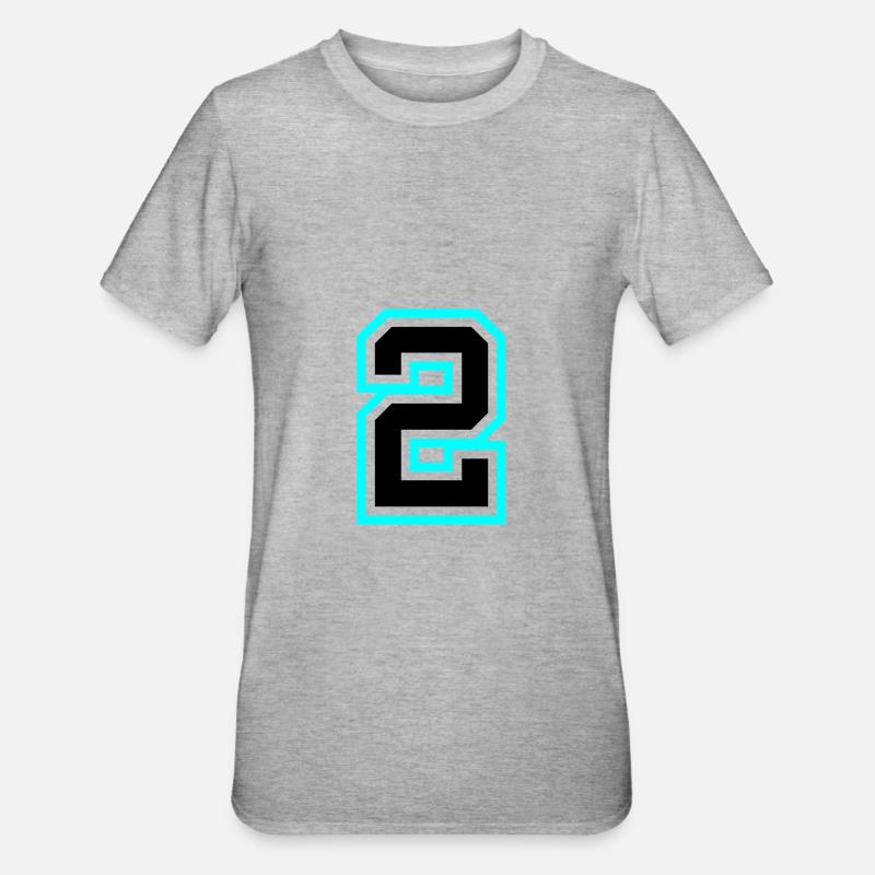 Symbole à 2 chiffres - T-shirt polycoton Unisexe - gris chiné